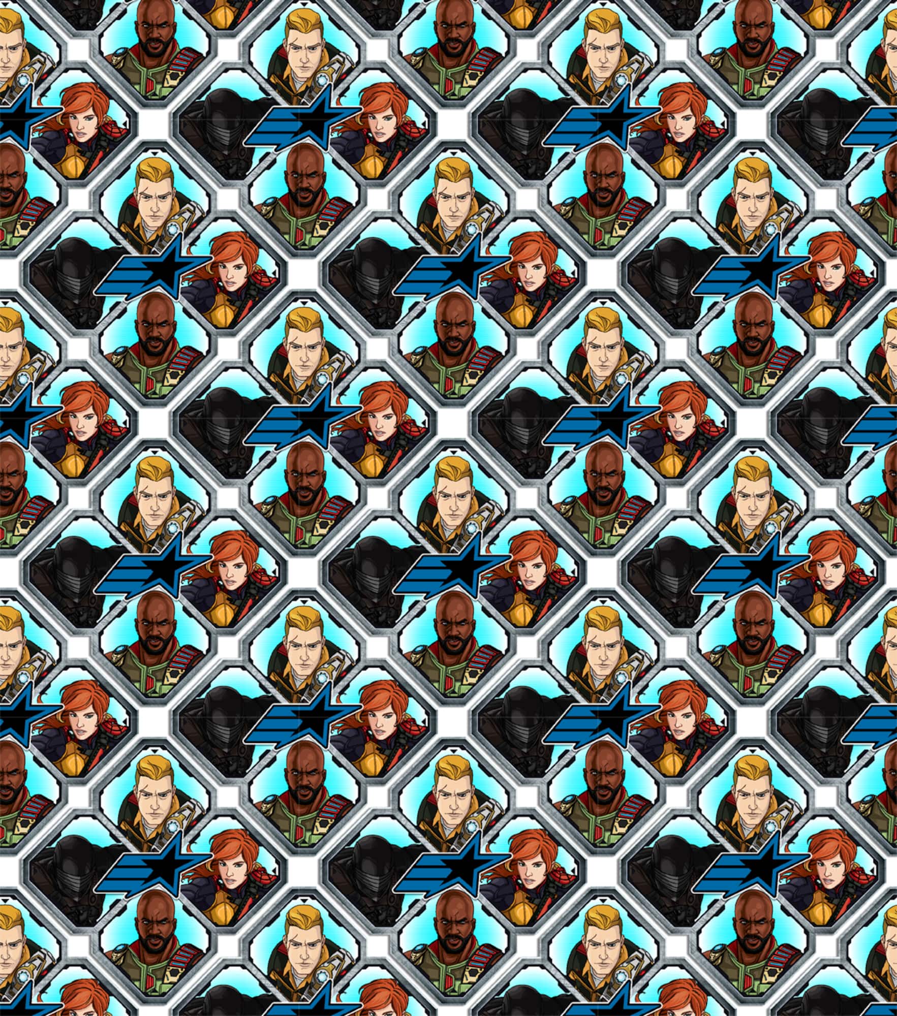 Hasbro Gi Joe Character Badge Cotton Fabric